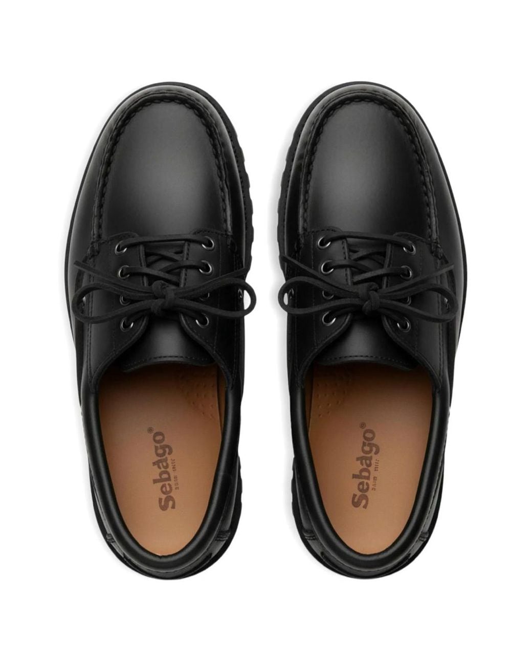 Sebago Black Mocassini Acadia Waxy for men