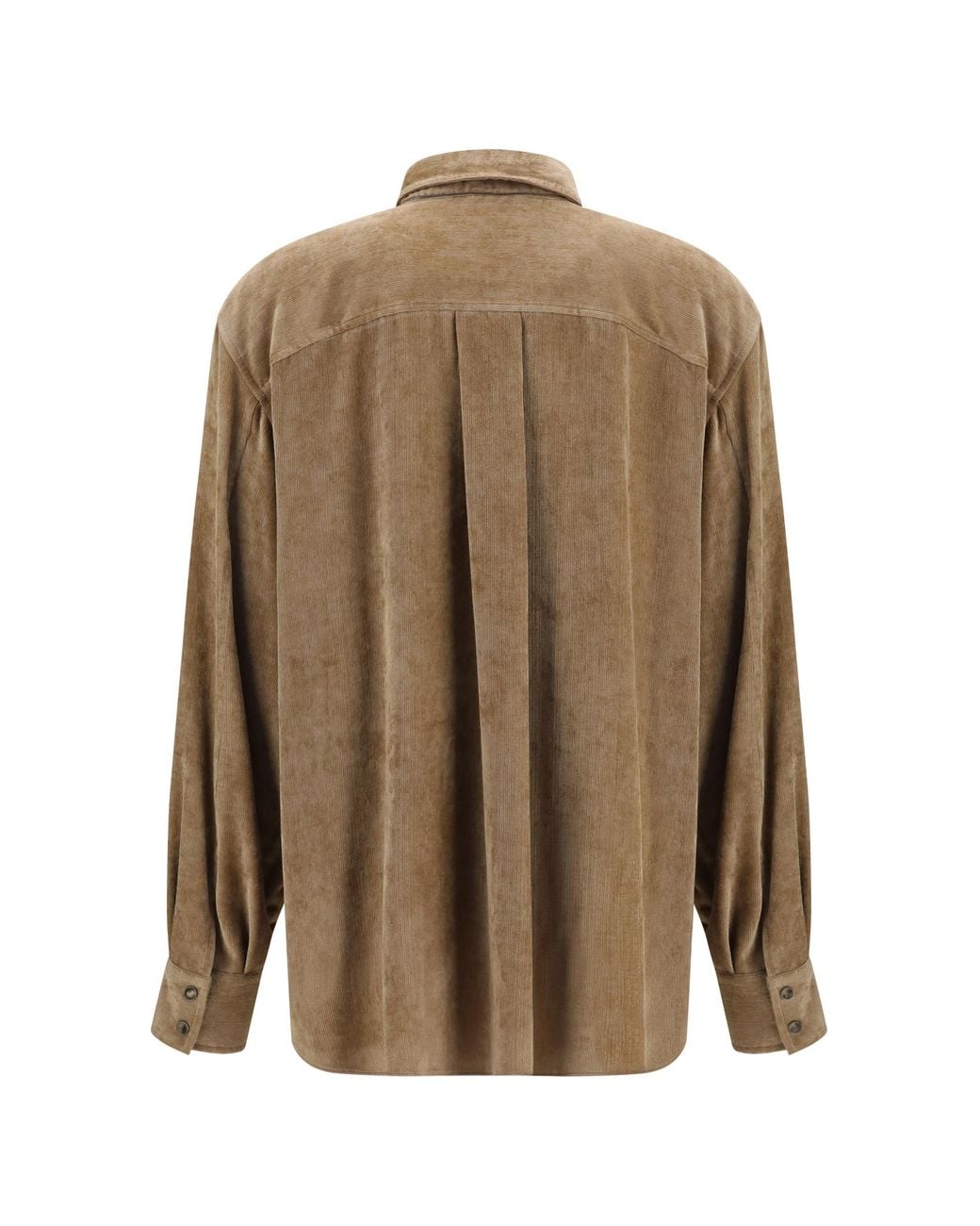 Brunello Cucinelli Natural Snap-Button Shirt