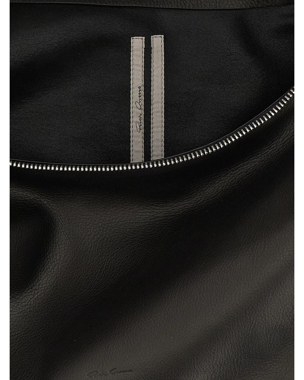 Rick Owens Black 'Cropped Gemini' Shoulder Bag