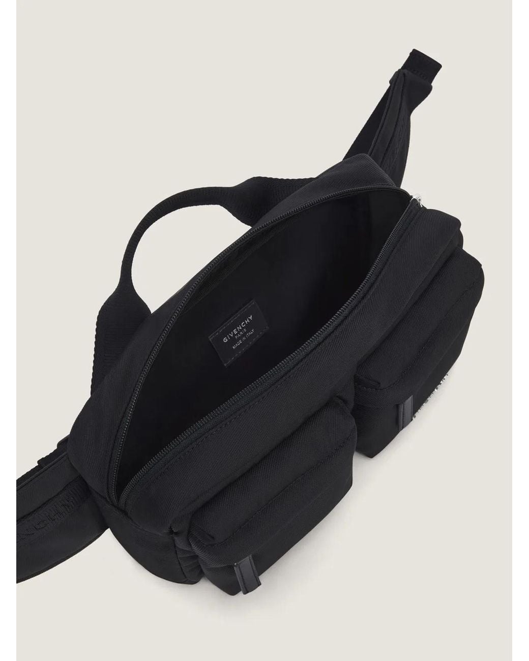 Givenchy Black Nylon Belt Bag With Logo for men