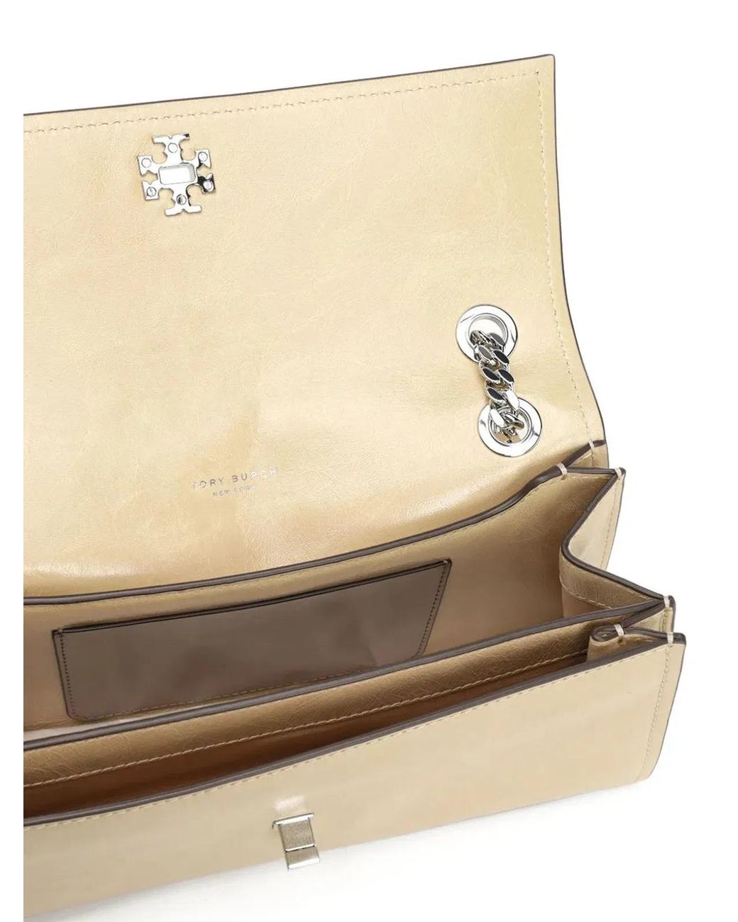Tory Burch Natural Medium Kira Turnlock Shoulder Bag