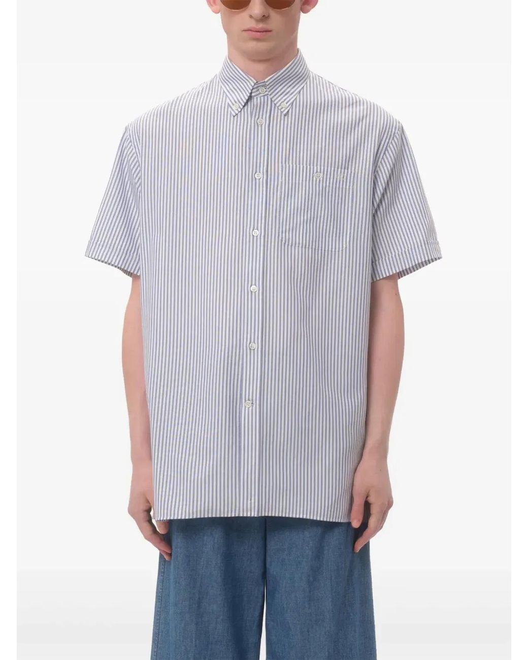 Valentino Garavani White Embroidered Oxford Shirt for men