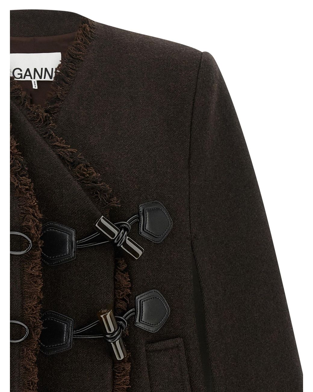 Ganni Black Alamari Cape