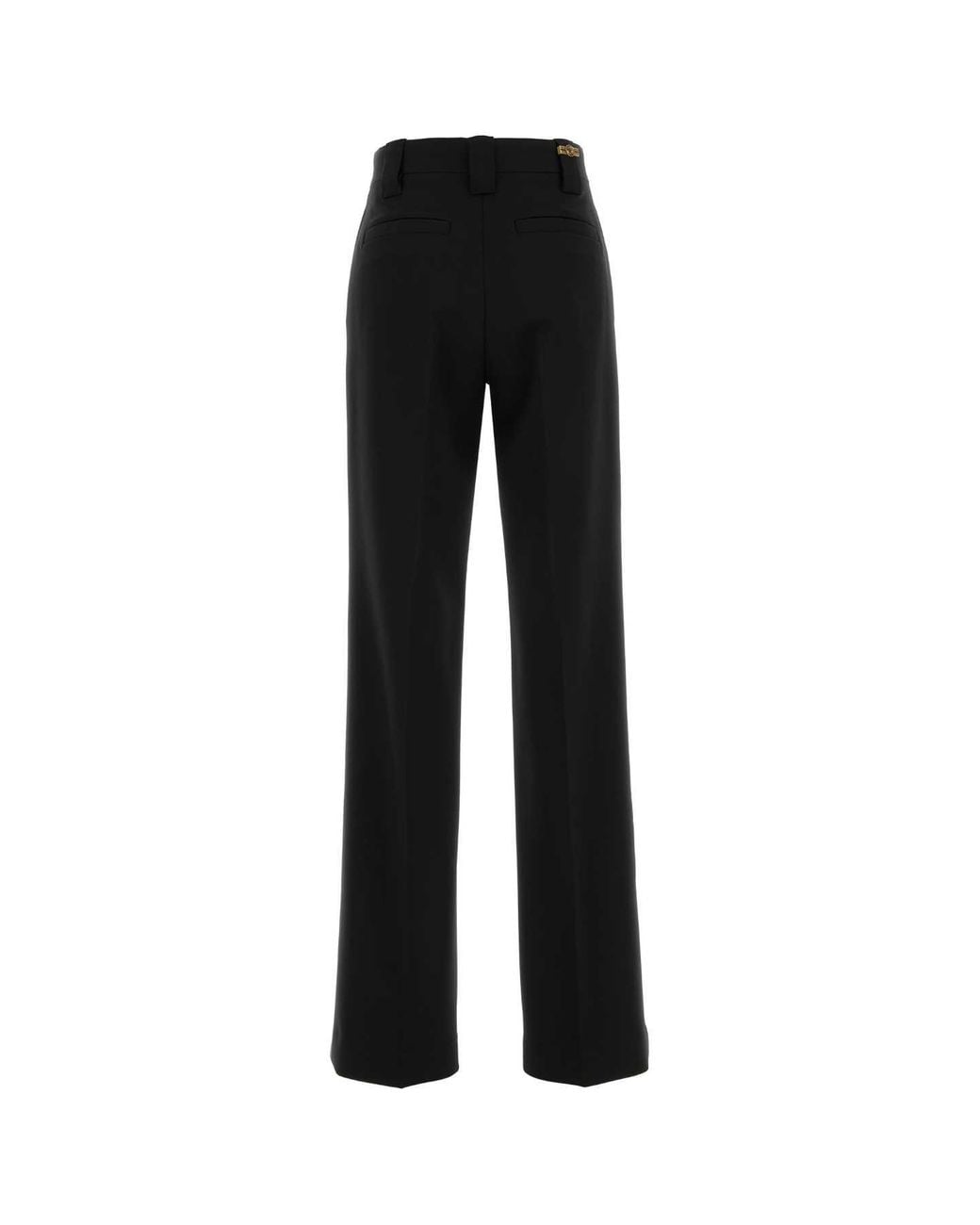 Versace Black Stretch Wool Pants For