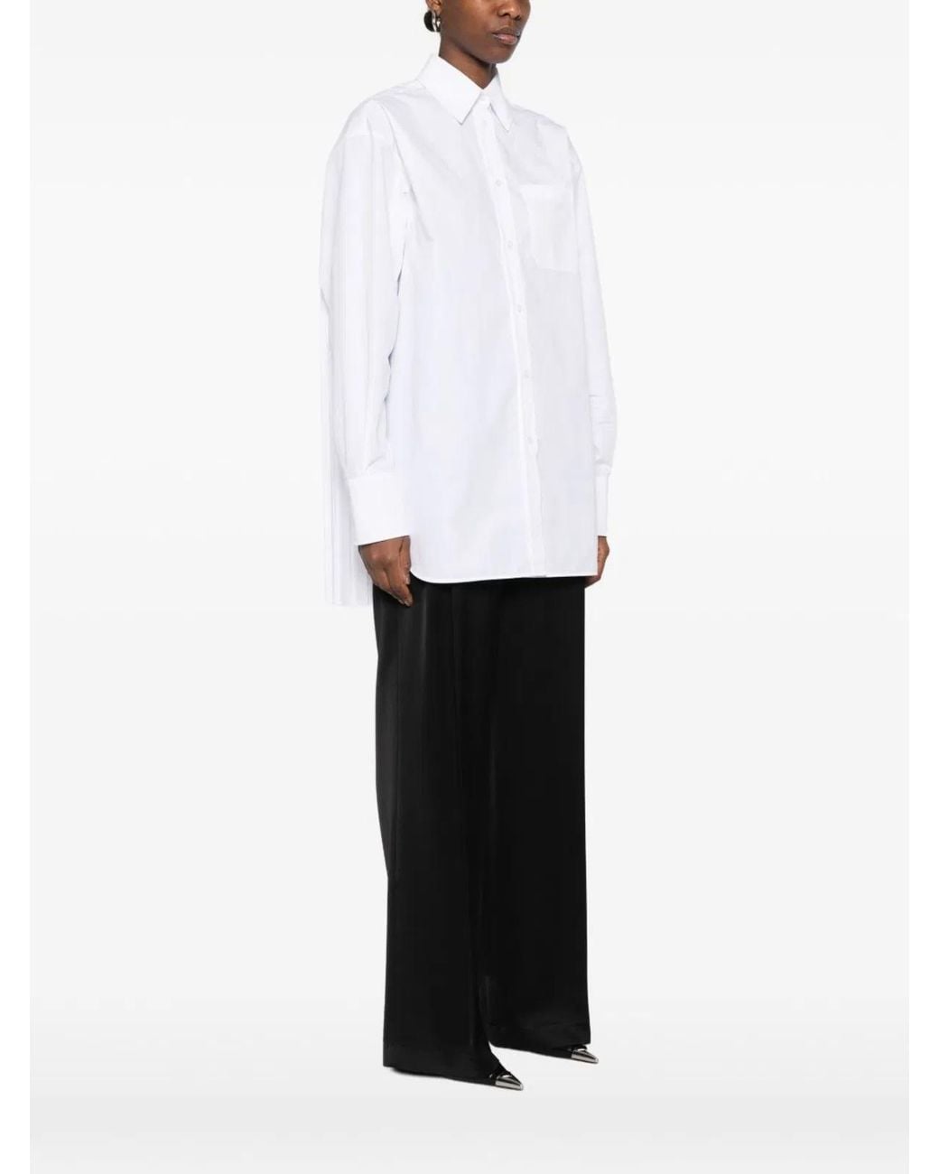 Max Mara White Cotton Blend Shirt
