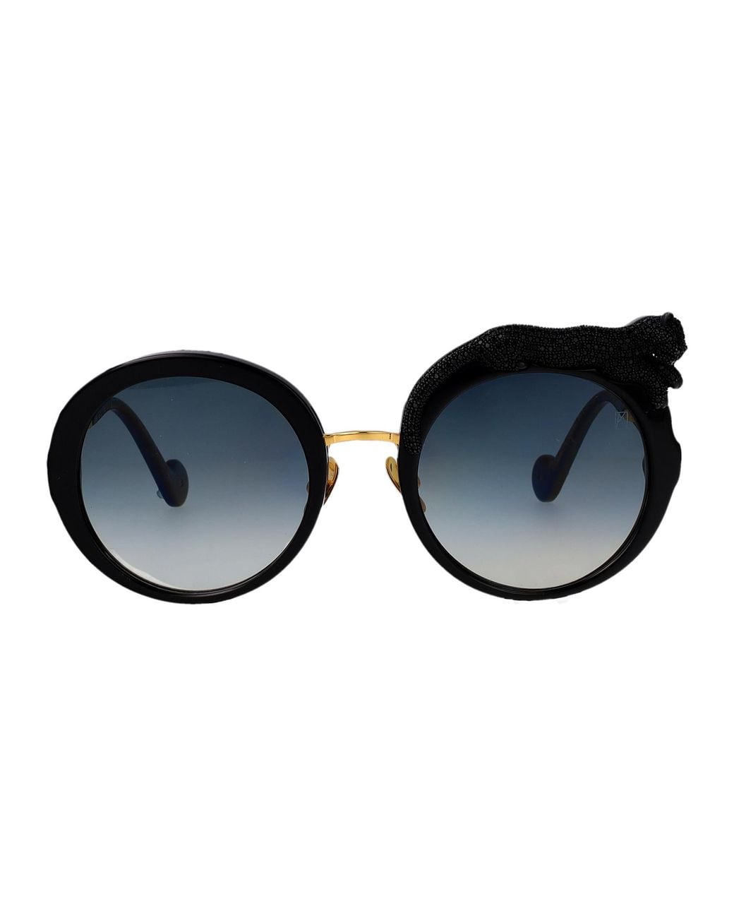 Anna Karin Karlsson Blue Crystal Acetate Sunglasses
