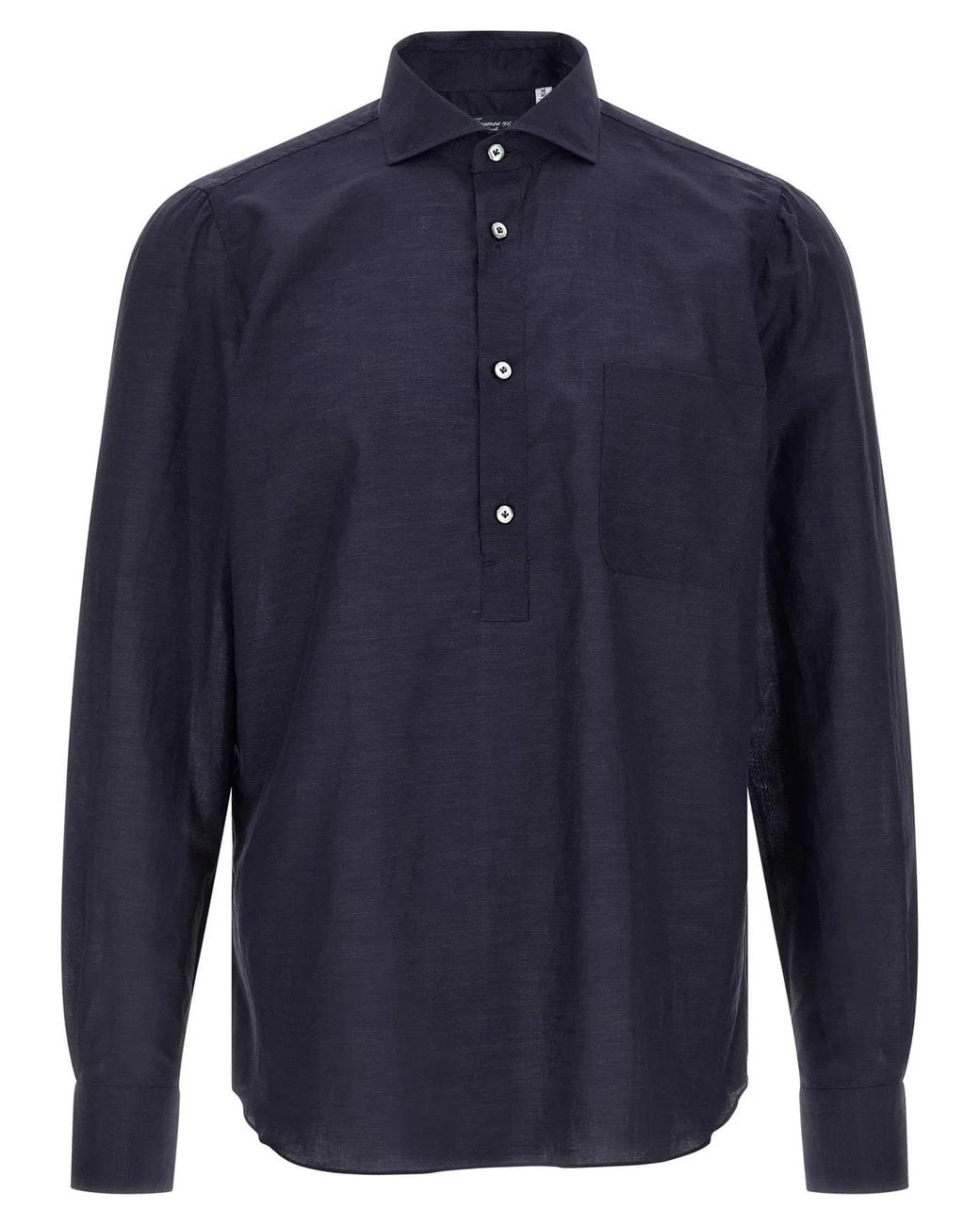 Finamore 1925 Blue 'Porto' Blouse for men