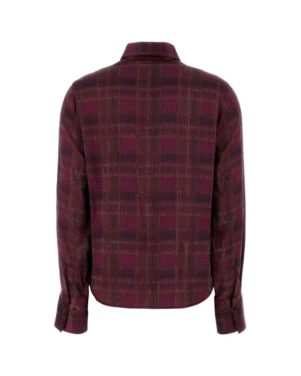 Ermanno Scervino Purple Strass-Embellished Button-Front Shirt For