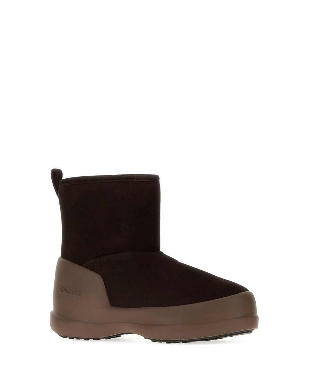 Moon Boot Brown Mezzaluna Mid Ankle Suede Mini Boots