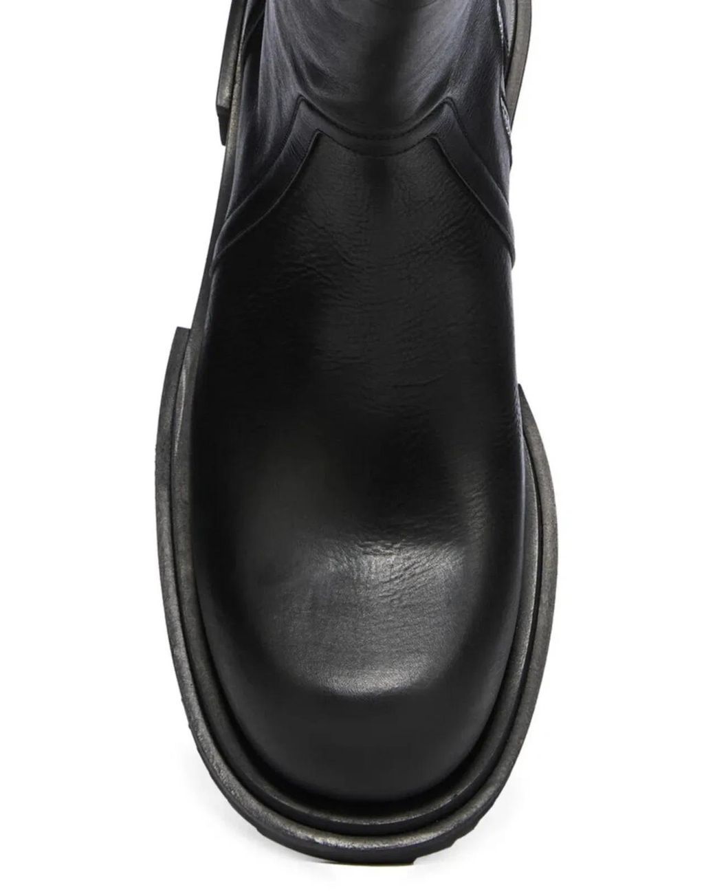 Rick Owens Black Leather Creeper Gabe Boots for men