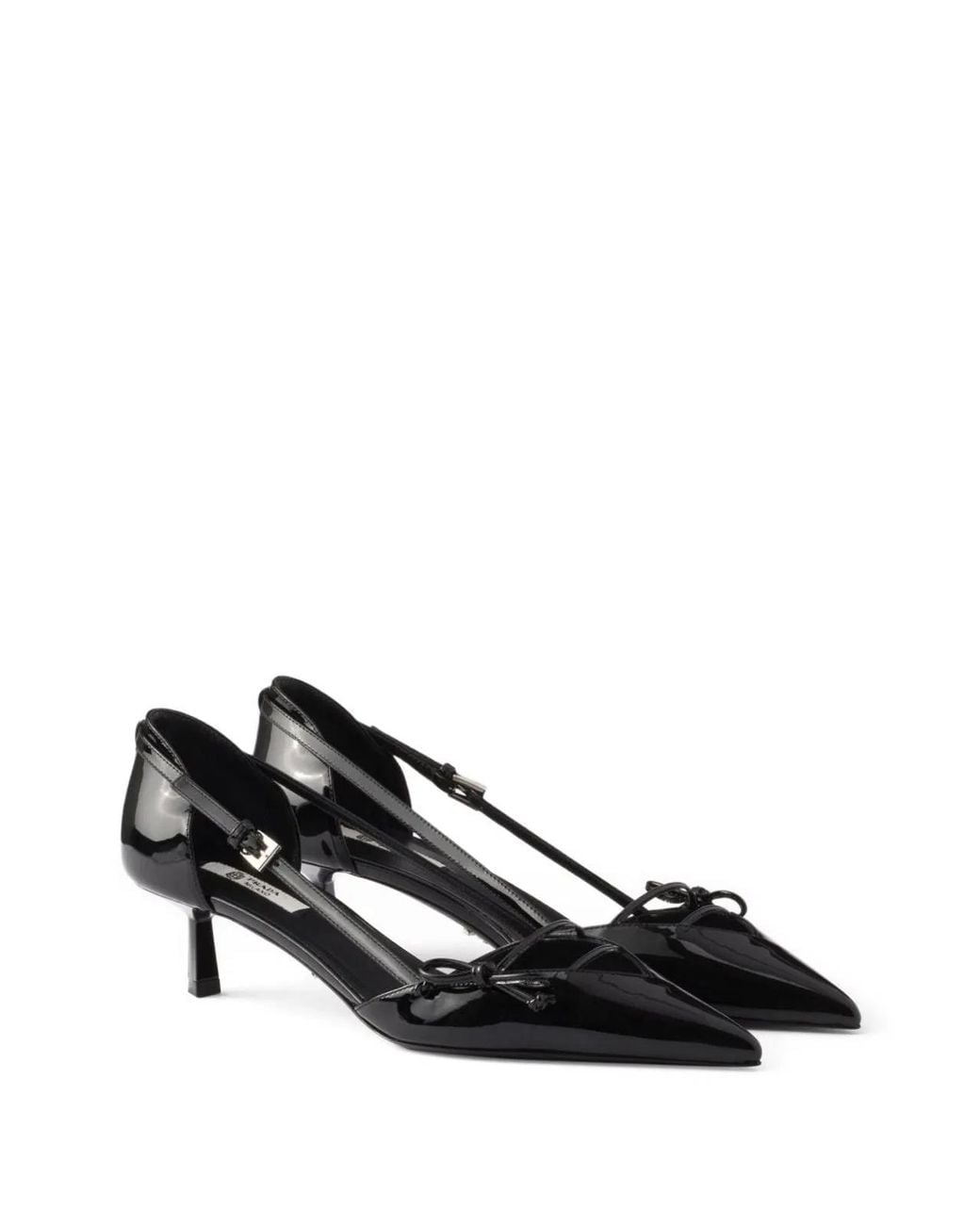 Prada Black Goat Leather Flat Shoes