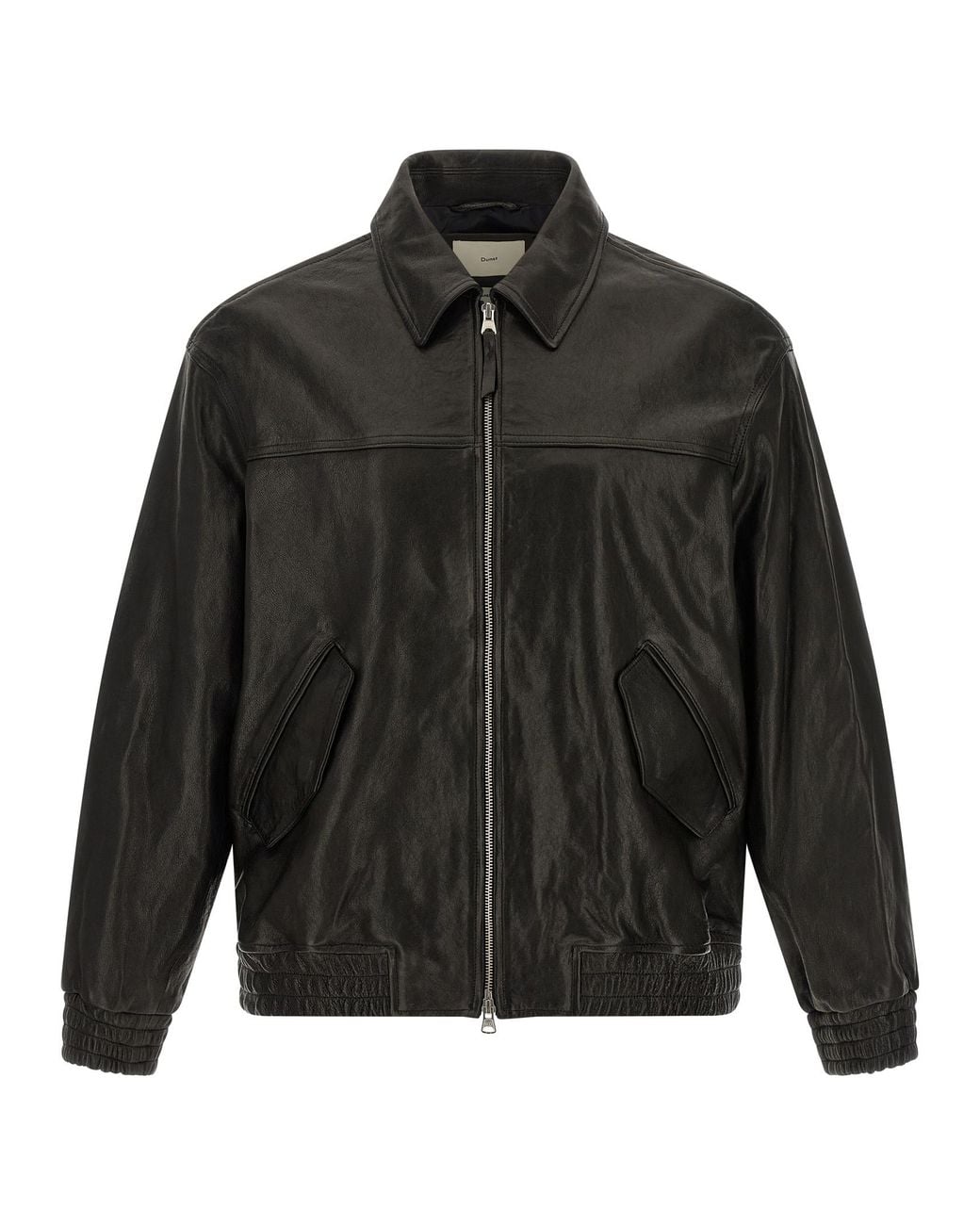 DUNST Black Leather Blouson for men