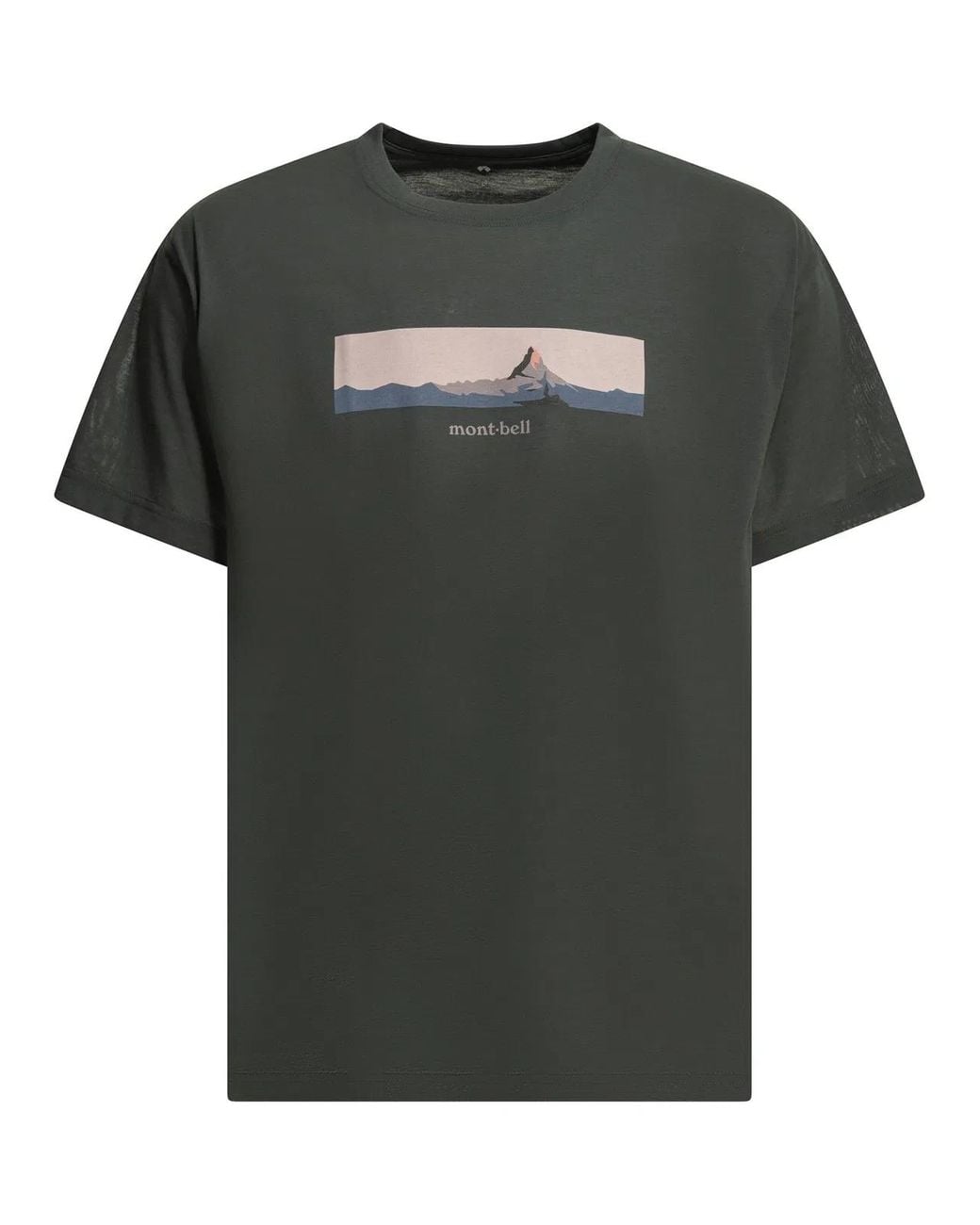 Montbell Green Polyester T-Shirt for men