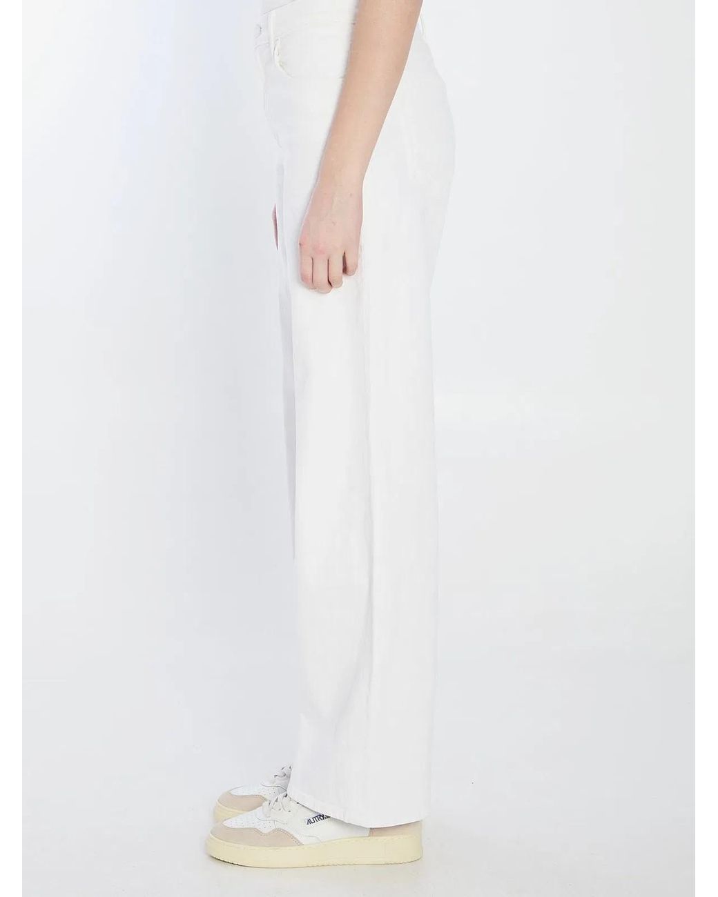 Mother White The Spinner Zip Sneak