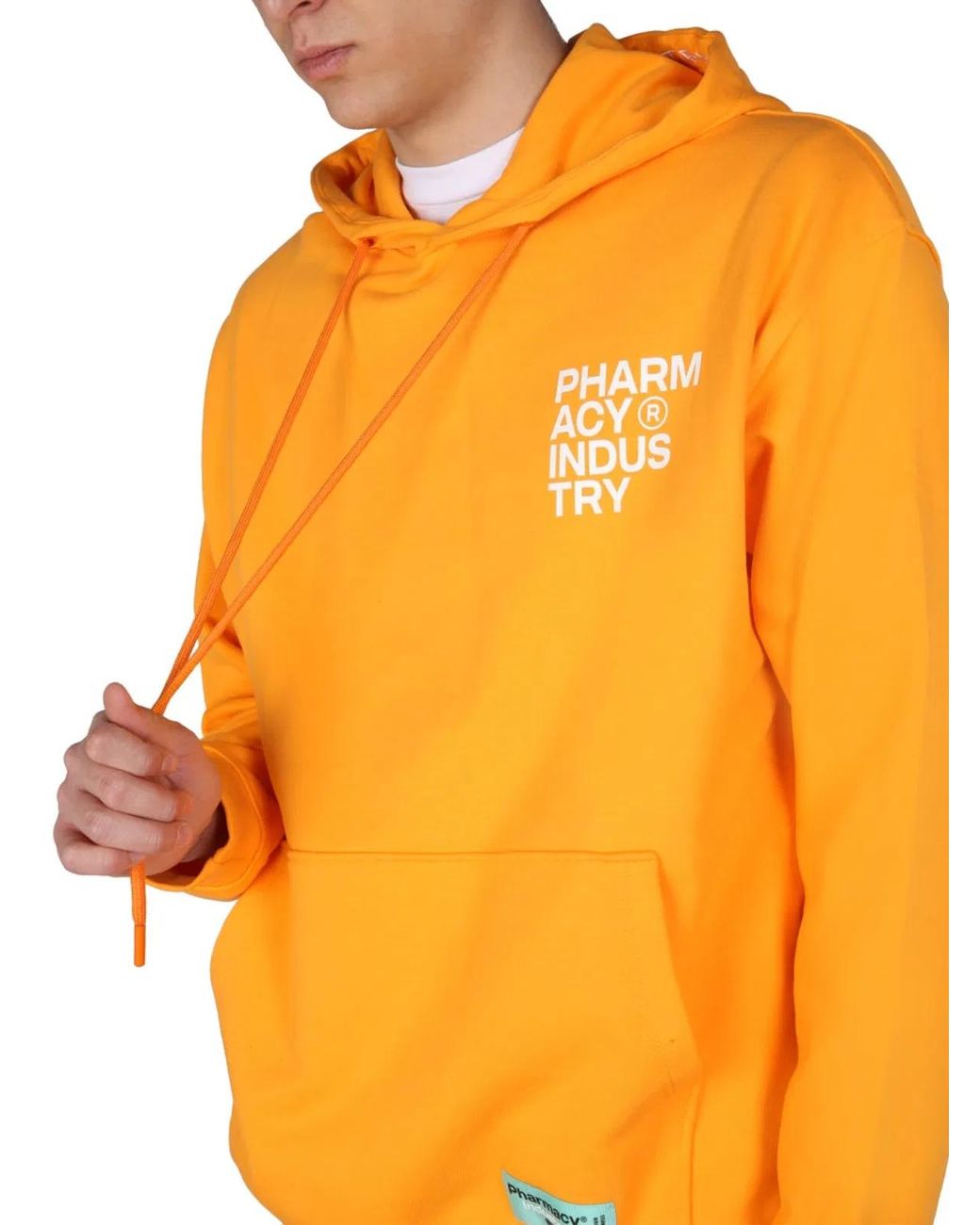 Pharmacy Industry Orange Sweatshirt With Logo Print for men
