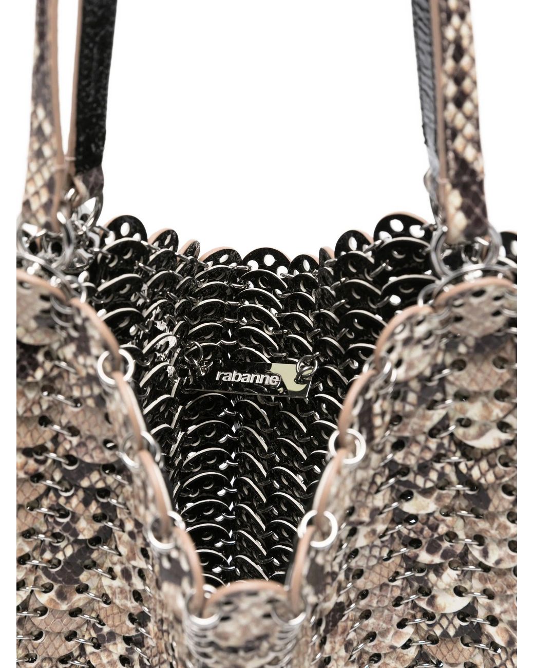 Rabanne Multicolor Snake Calf Steel