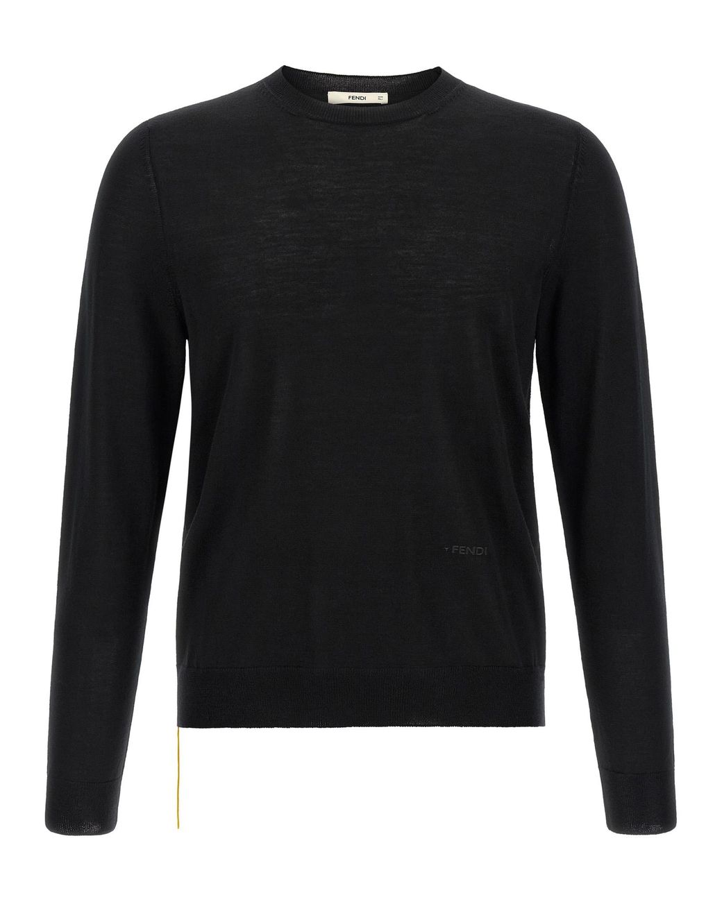 Fendi Black Stitching Sweater With Visible Thread for men