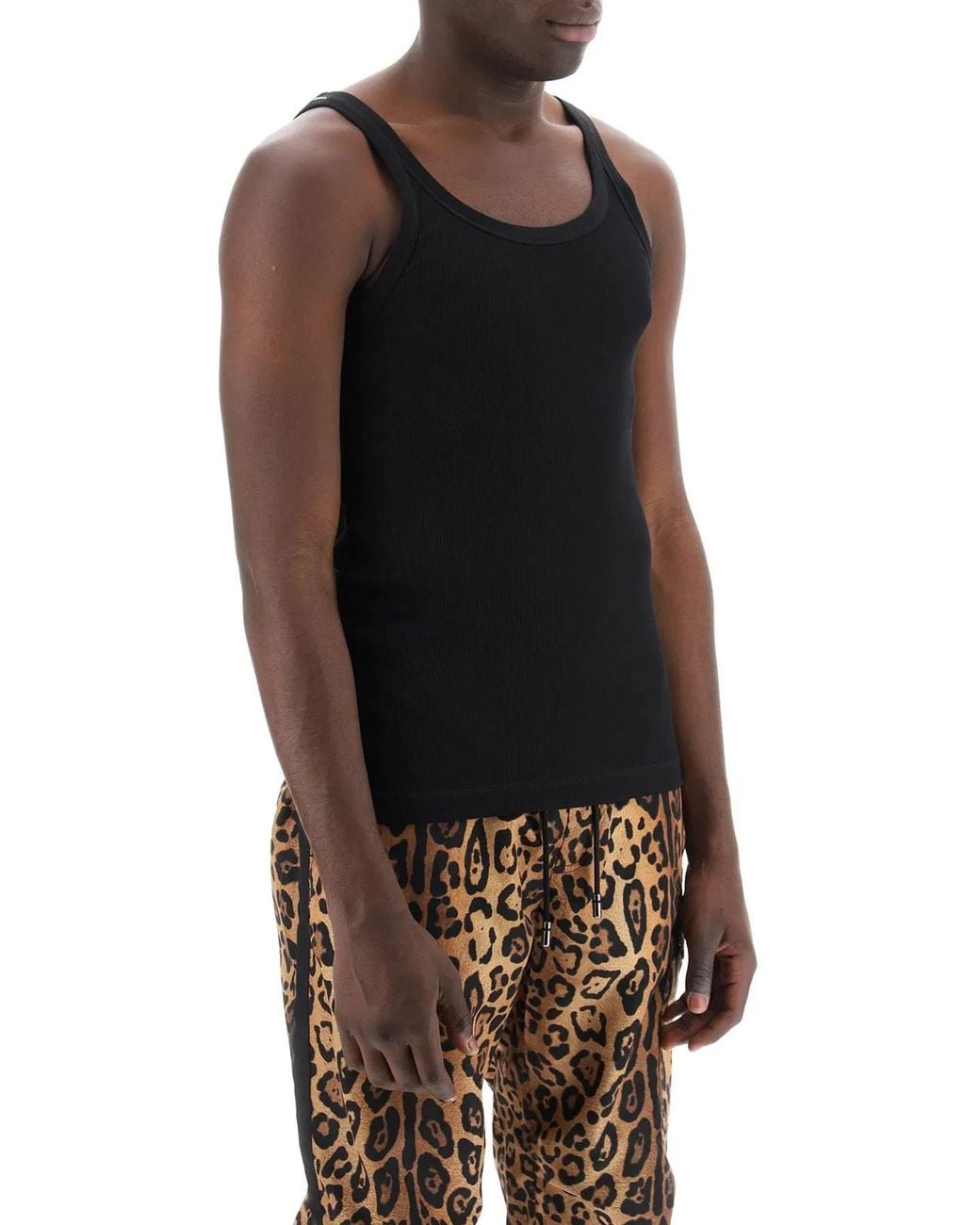 Dolce & Gabbana Black Dolce & Gabbana Cotton Tank Top for men