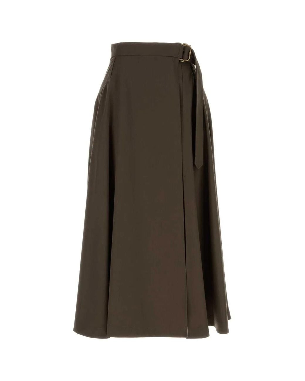Burberry Green Wool Skirt