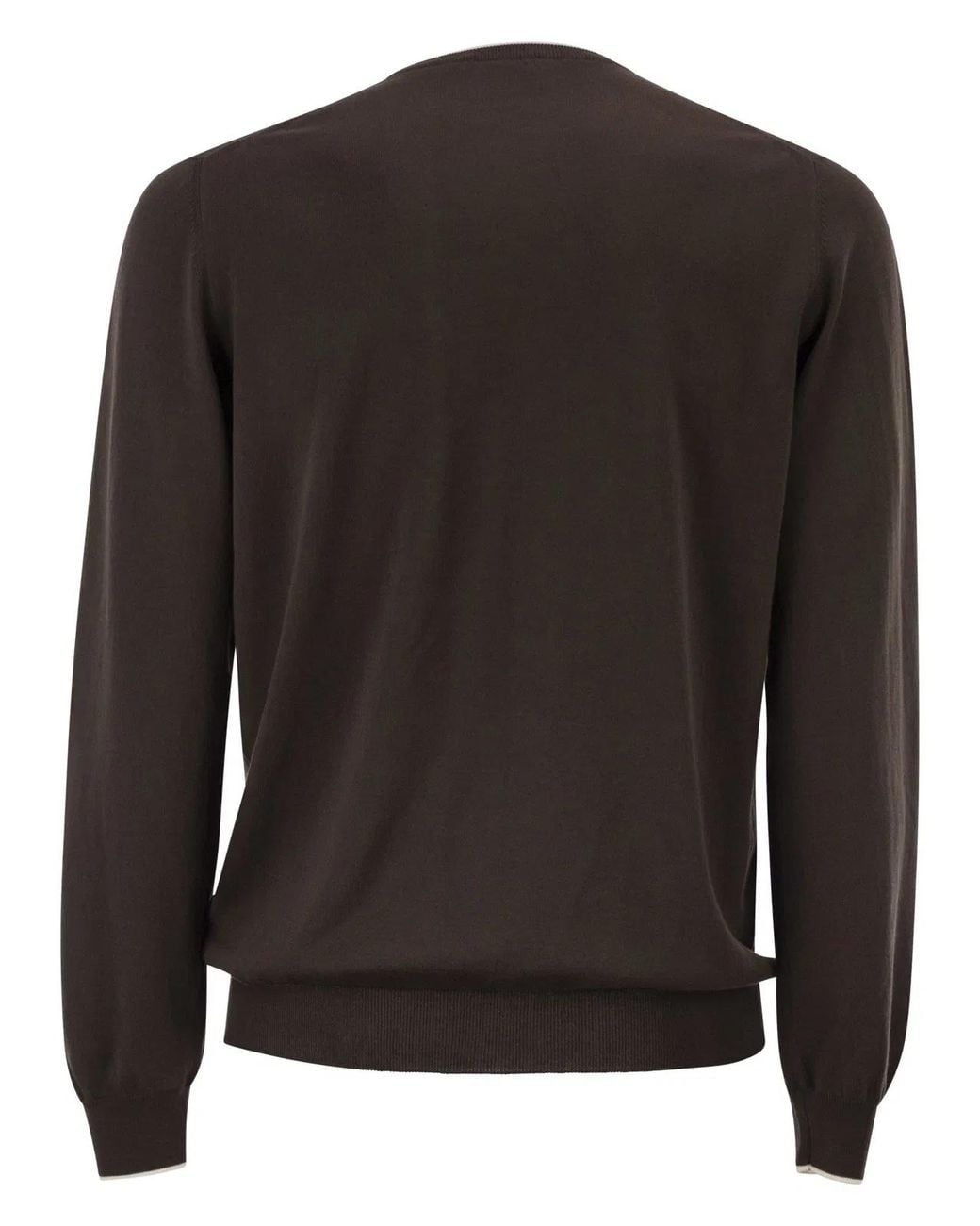 Fay Black Cotton Crew Neck Jumper for men