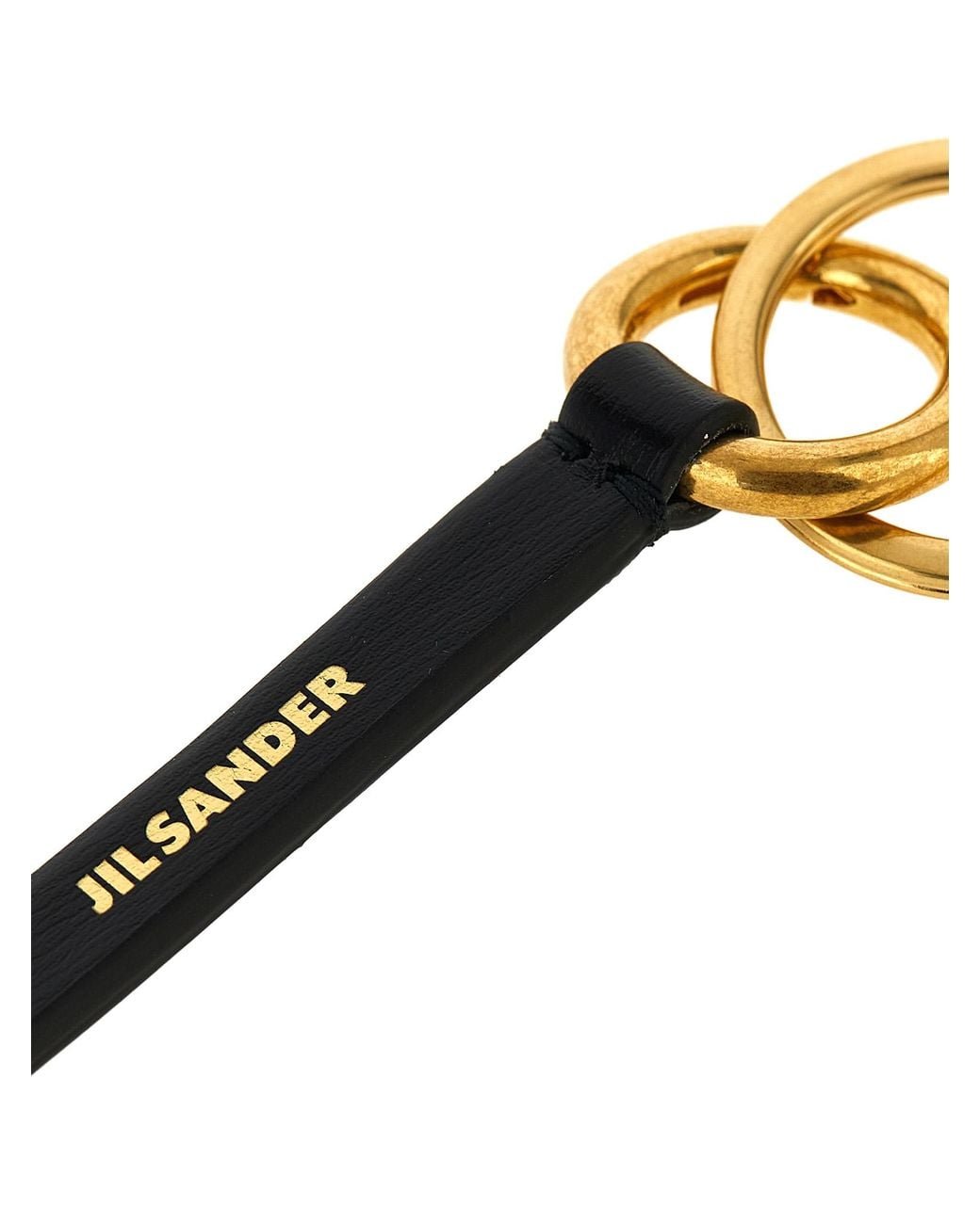 Jil Sander Metallic Logo Keyring