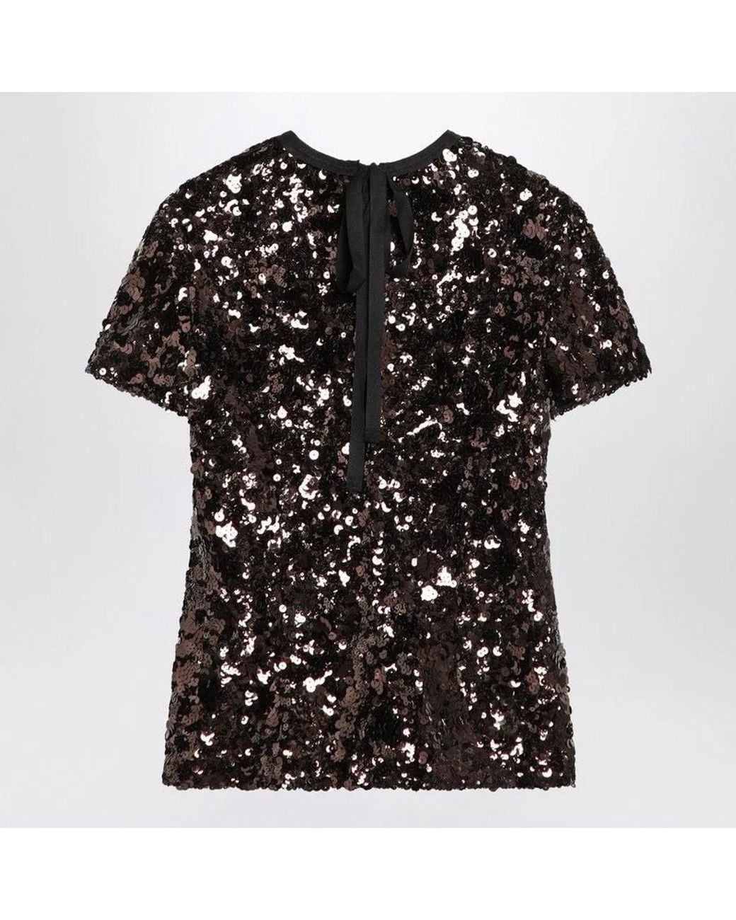 Prada Black Plum-Coloured Sequin Sweater