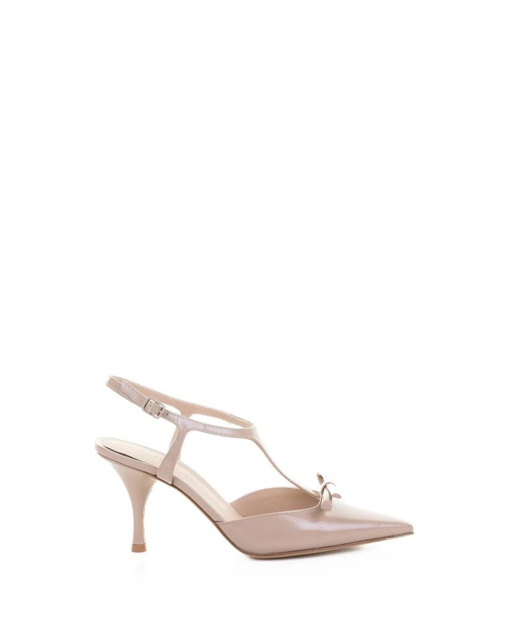 Roberto Festa Pink Brushed Leather Pumps With Bow