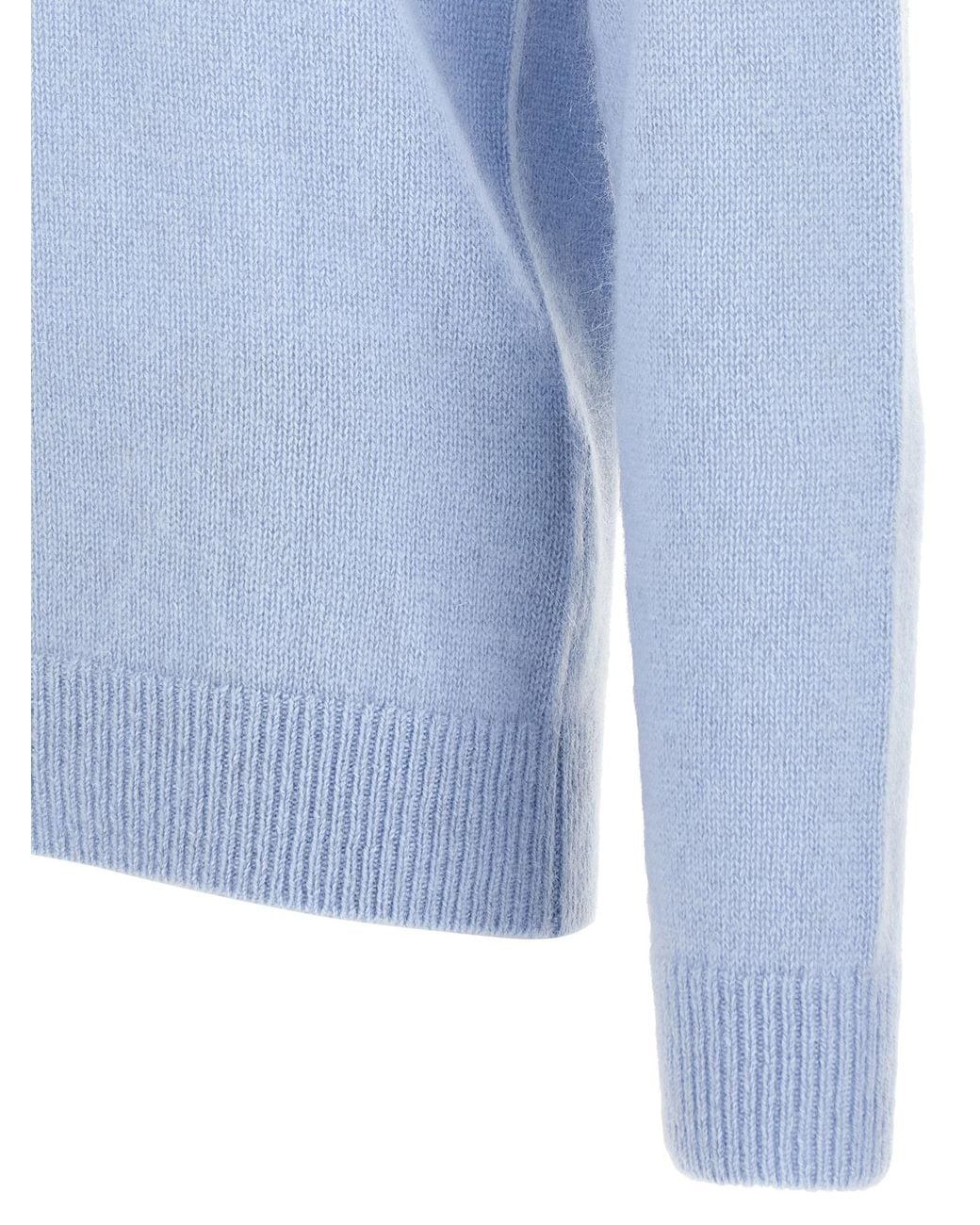 LARMERI STUDIO Blue Cashmere Sweater for men