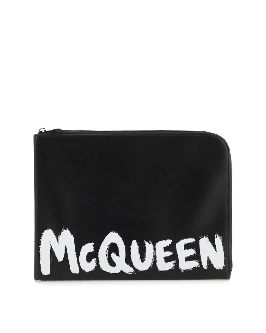McQueen Black Leather Document Holder