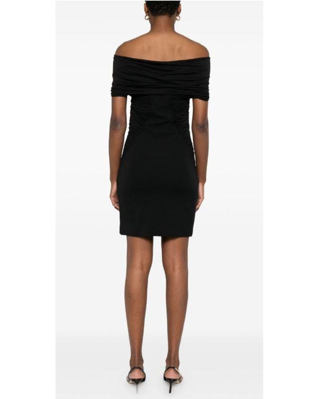 Max Mara Pure Black Dresses 68 Viscosa 28 Poliamide 4 Ea