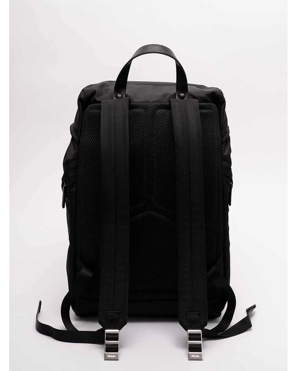 Prada Black Leather Backpack for men