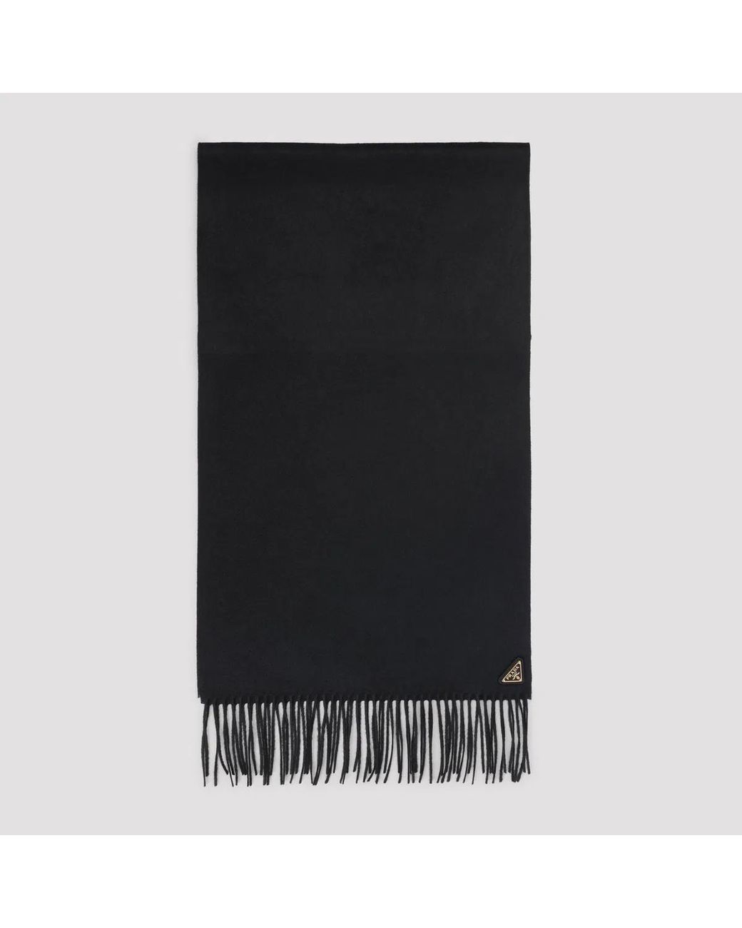 Prada Black Silk And Cashmere Scarf