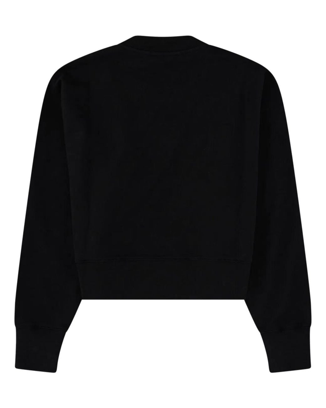 MSGM Black Sweatshirt With Logo Cotton Sweatshirts