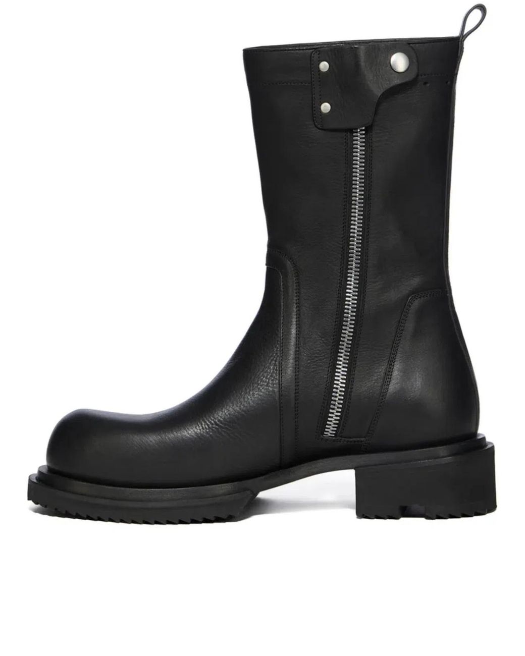 Rick Owens Black Leather Creeper Gabe Boots for men