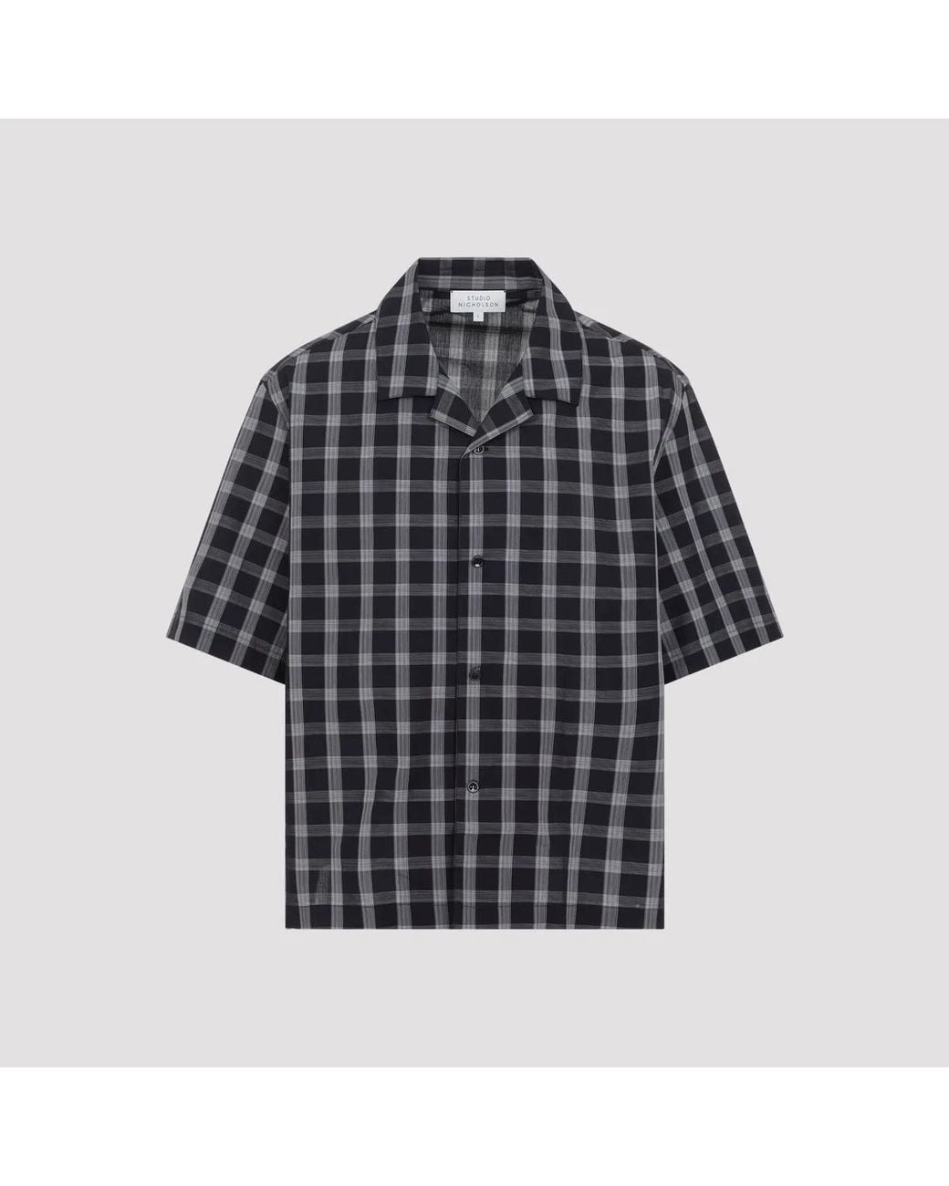 Studio Nicholson Black Kline Cotton Shirt for men