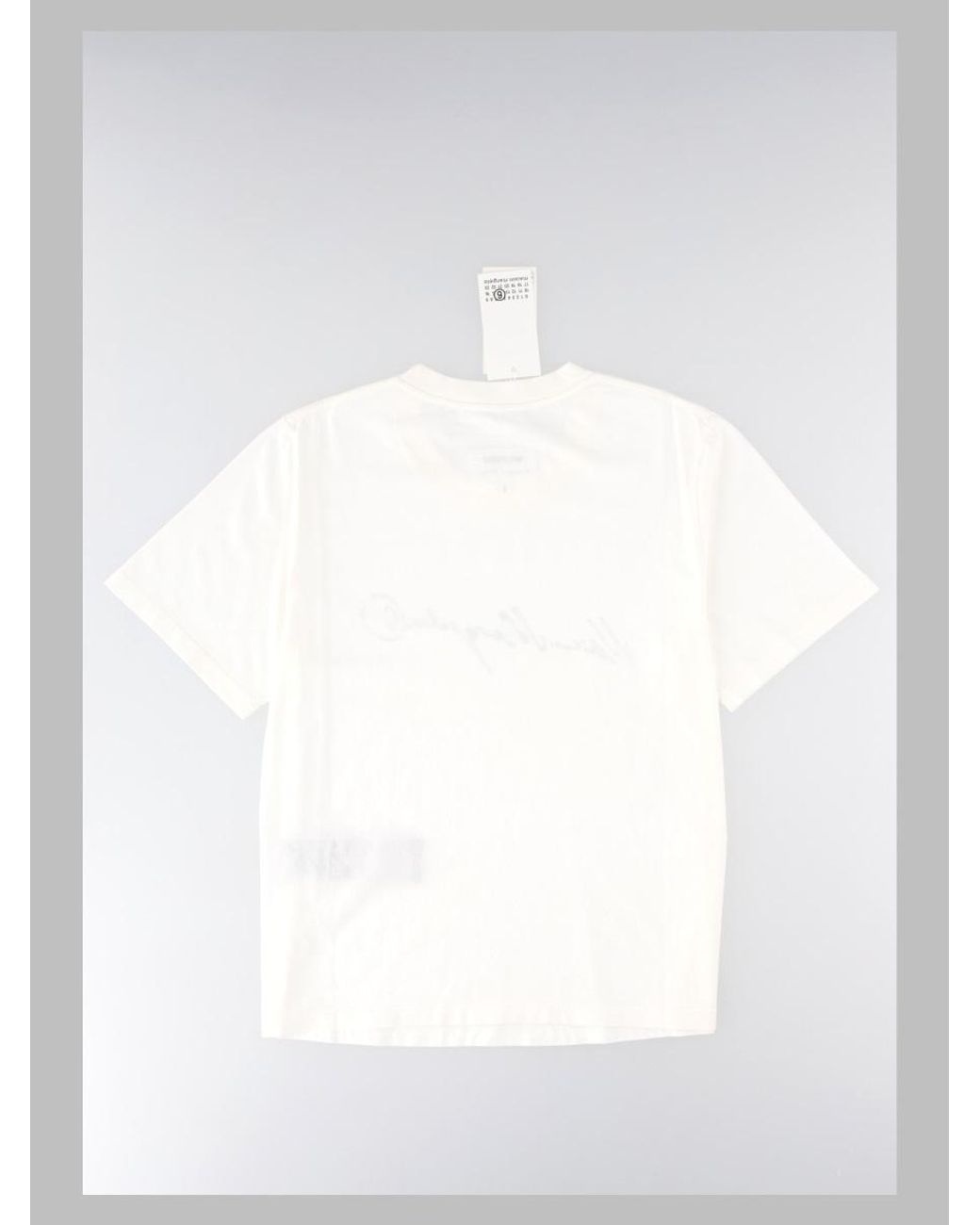 MM6 by Maison Margiela Gray T-Shirt Con Logo