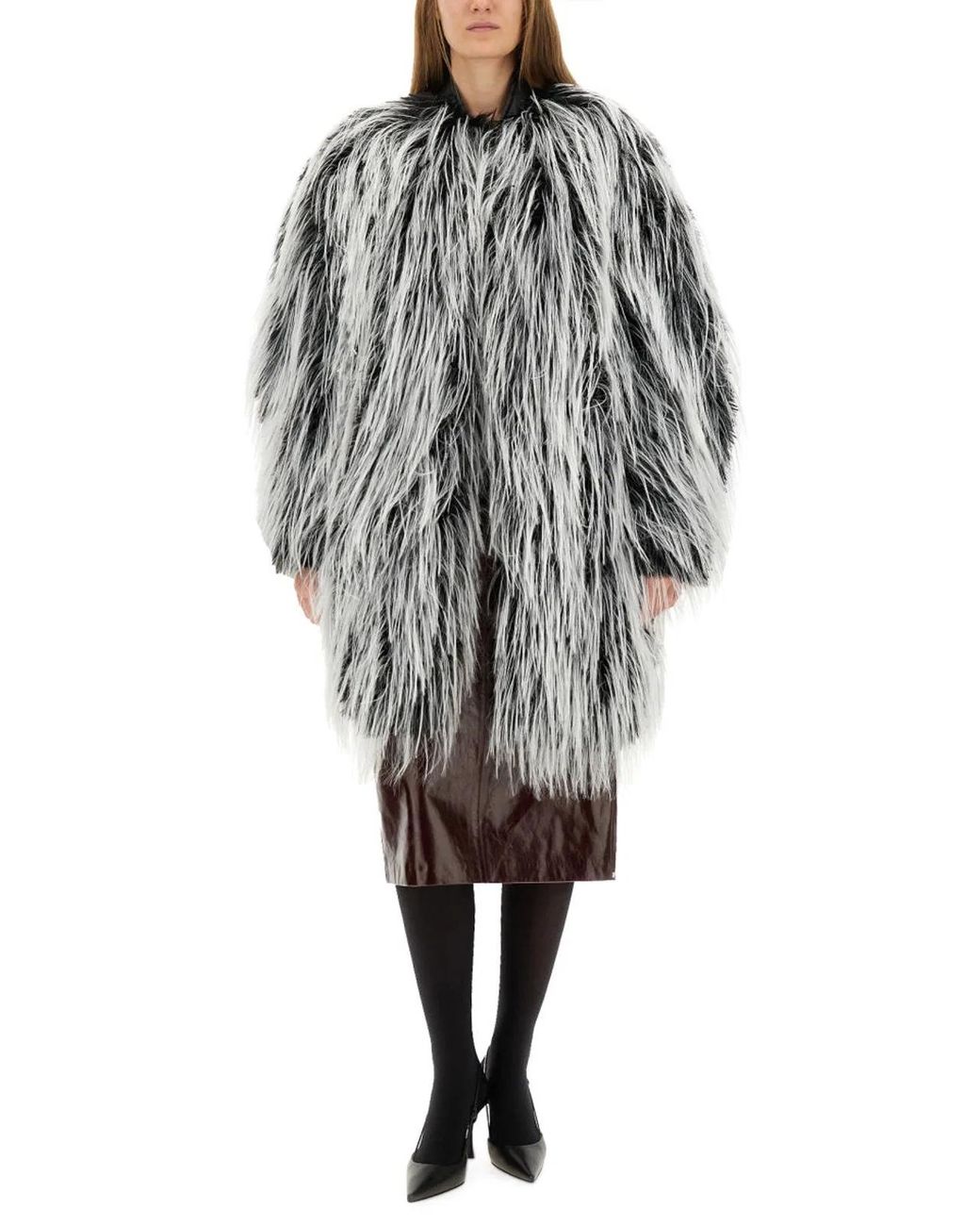 Sportmax Gray "Now1234" Ecofur Jacket