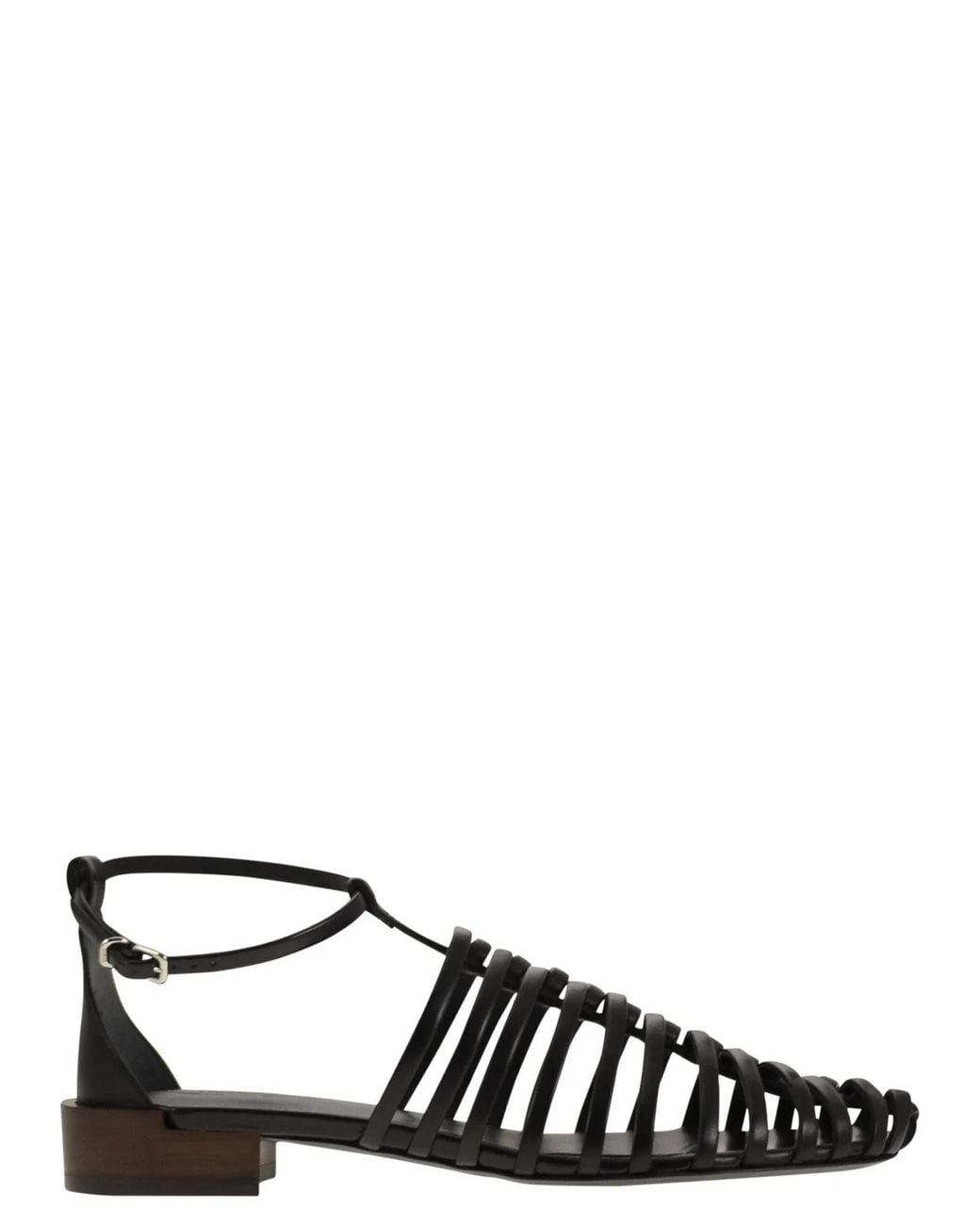 Tod's Black Leather Sandal