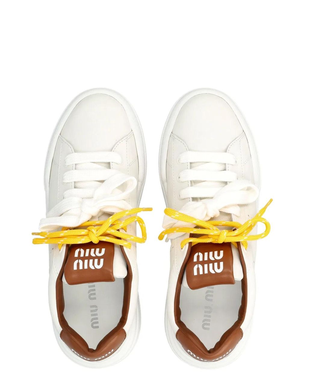 Miu Miu White Leather Sneakers