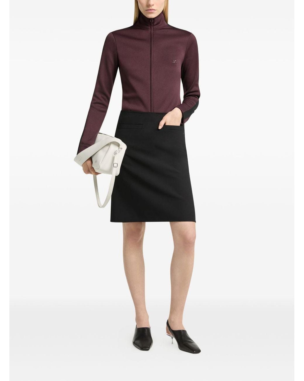 Courreges Purple Courregès Dark/ Twotone Zipup Sweatshirt