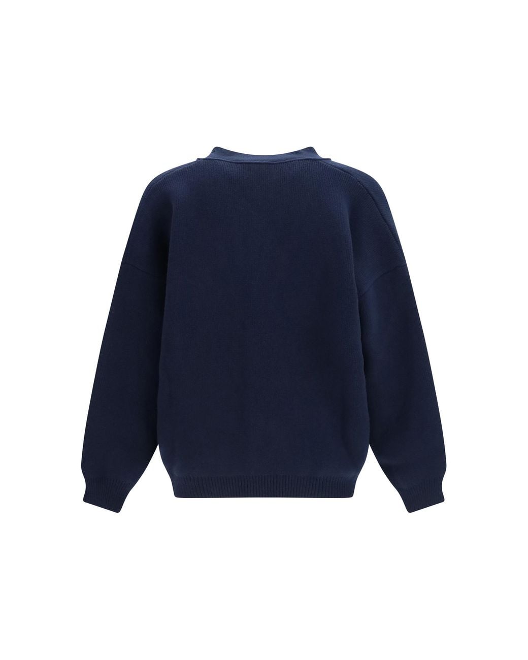 Laneus Blue Wool Cardigan Ovis Aries for men