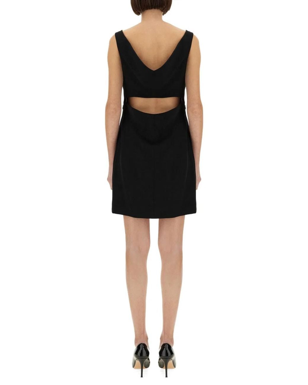 Givenchy Black Crepe And Satin Dress