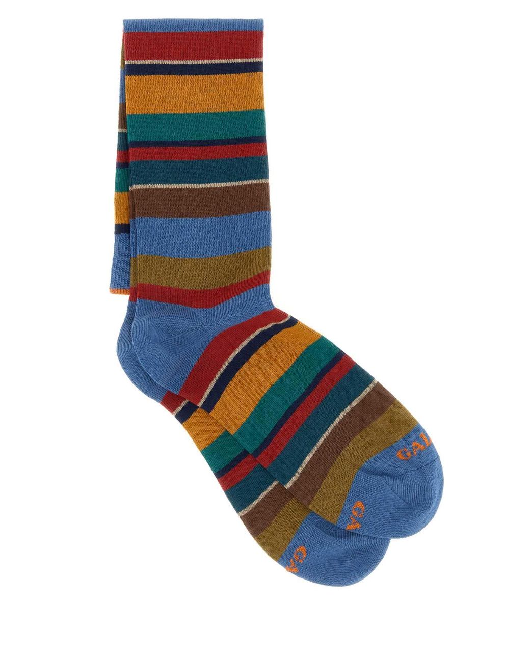 Gallo Blue Mini Stretch Cotton-Blend Socks for men