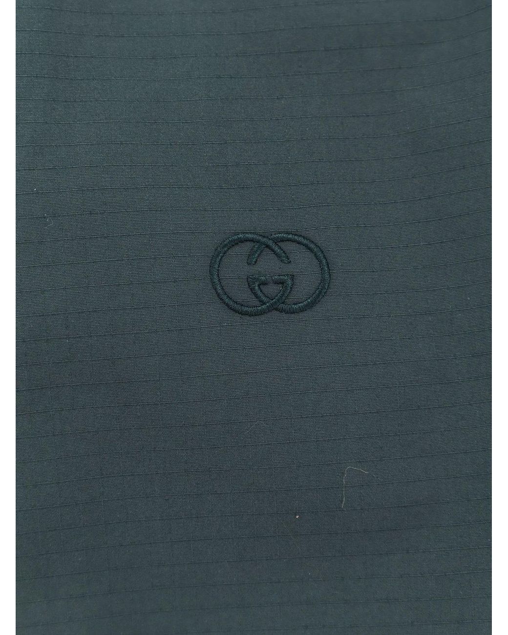 Gucci Blue Reversible Jacket In Ripstop Cotton for men