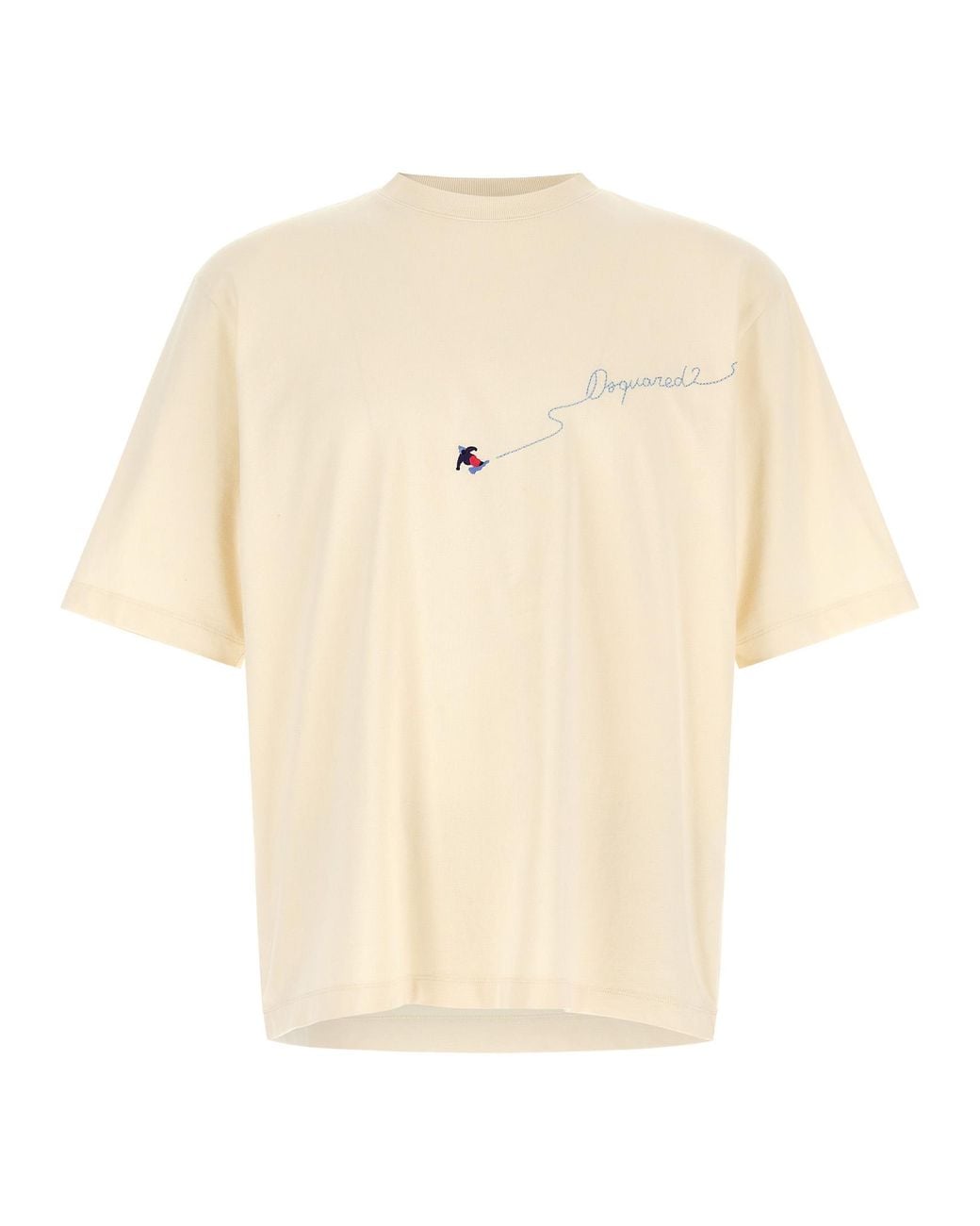 DSquared² Natural Cream 'Snowy Dream' T-Shirt for men