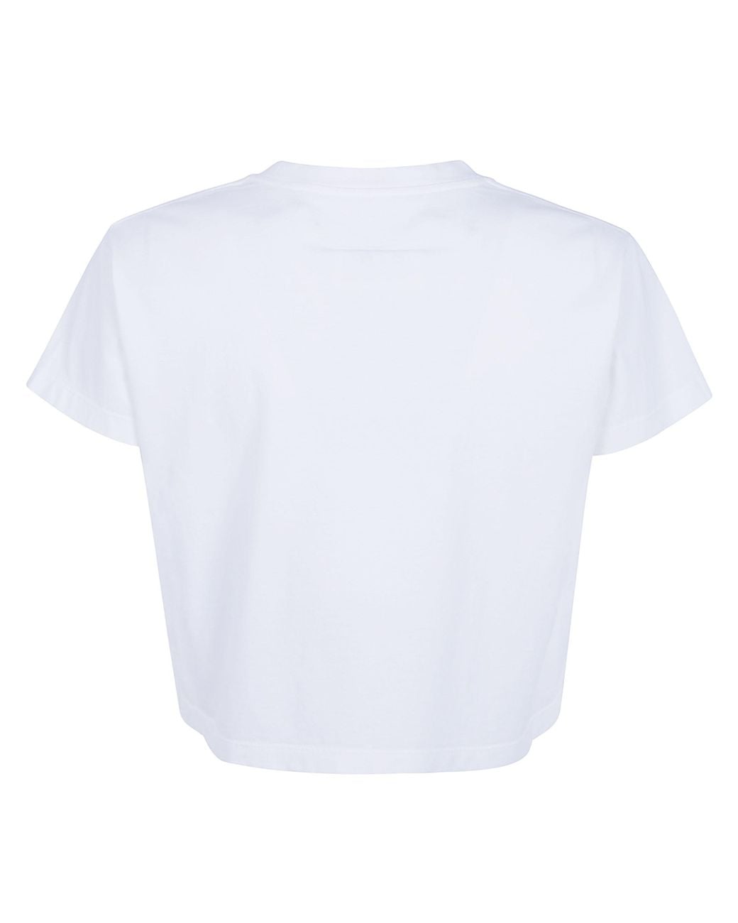 MM6 by Maison Margiela White Cropped Logo T-Shirt