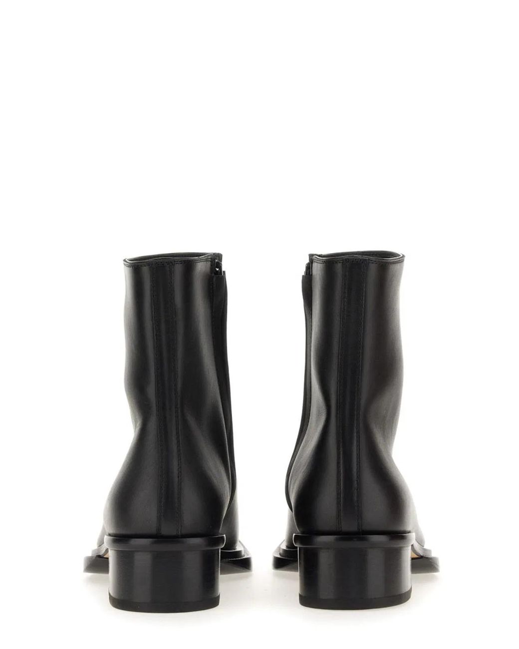 McQueen Black Cuban Stack Boot for men