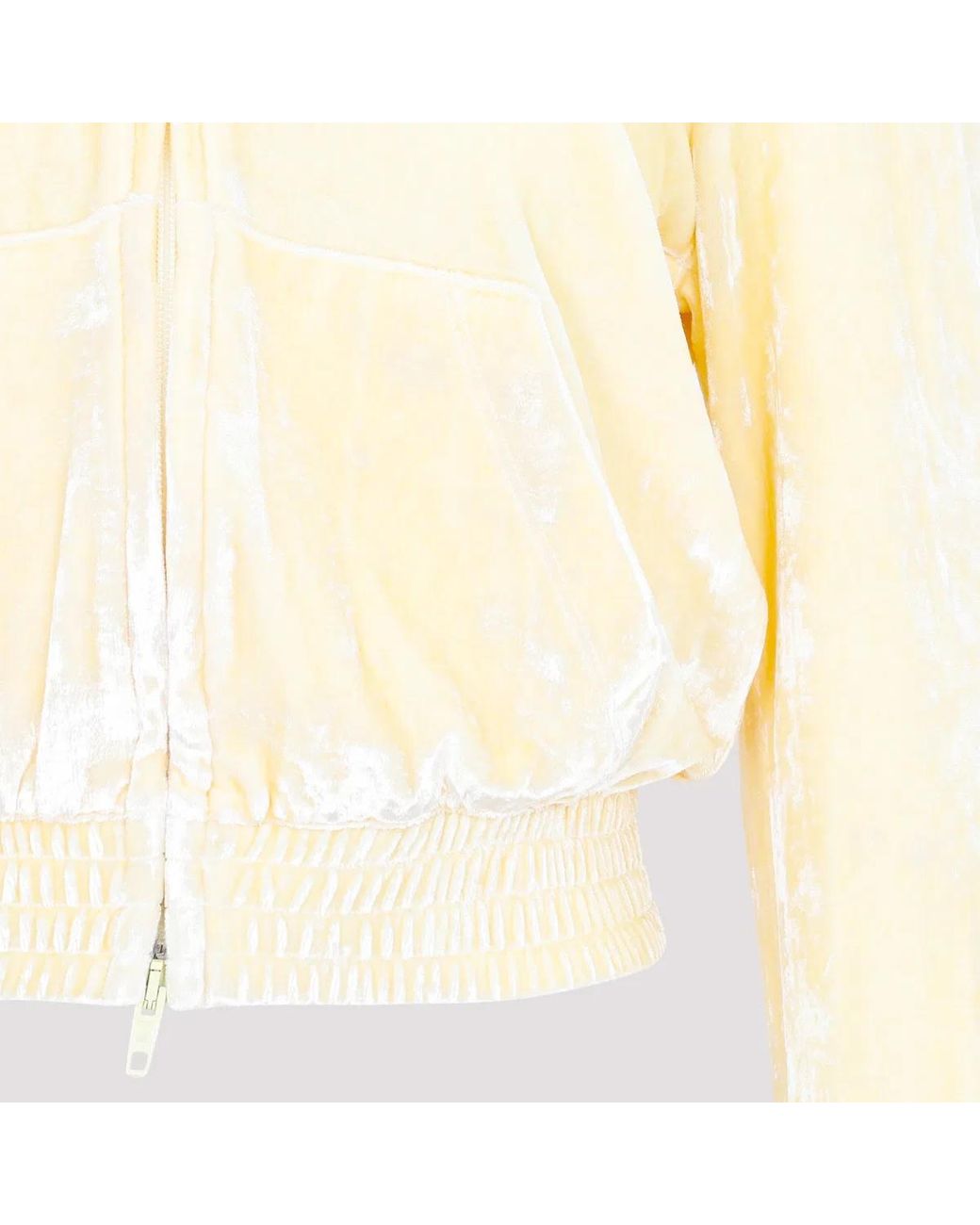 Balenciaga White Fitted Zip-Up Hoodie