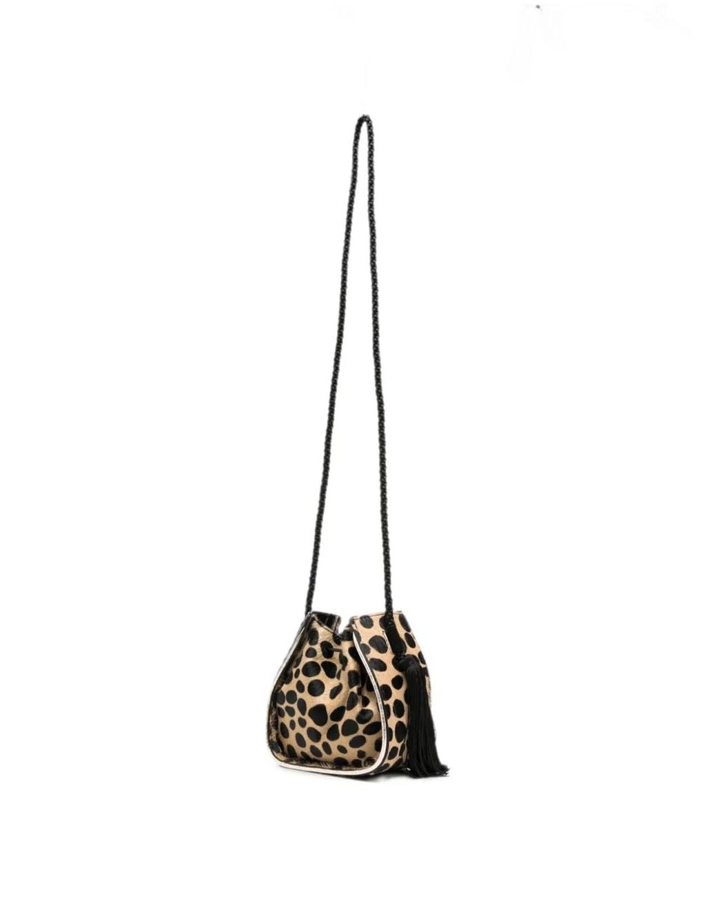 Forte_forte Black My Pepita Mini Bucket Bag