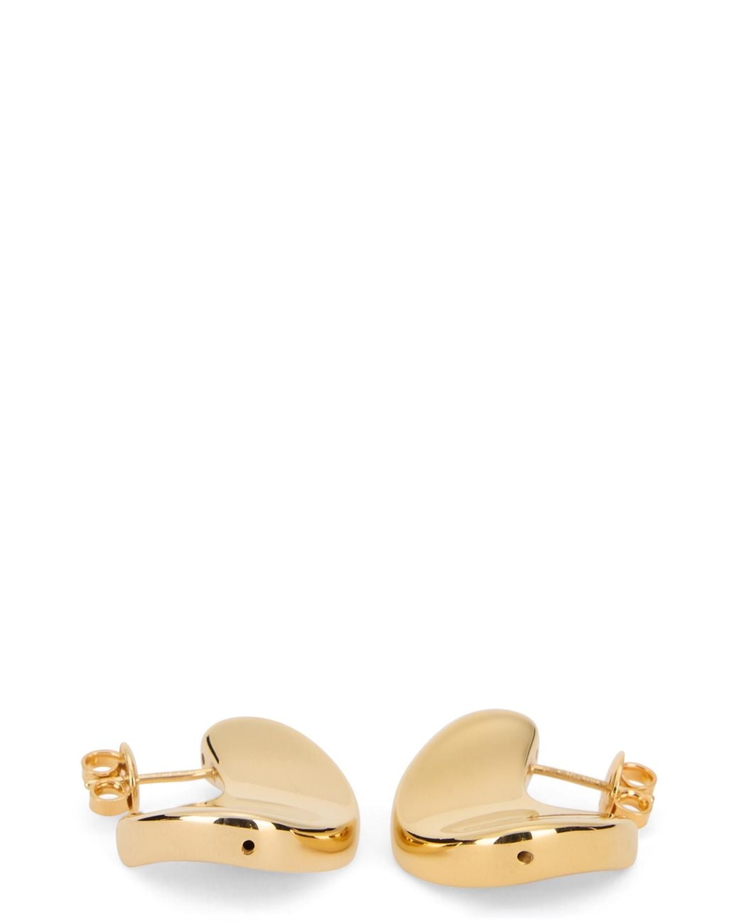 Bottega Veneta White Orecchini Disc Small